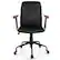 Alt View 17. Costway - Velvet Office Chair with Adjustable Swivel and Wooden Armrest - Black.
