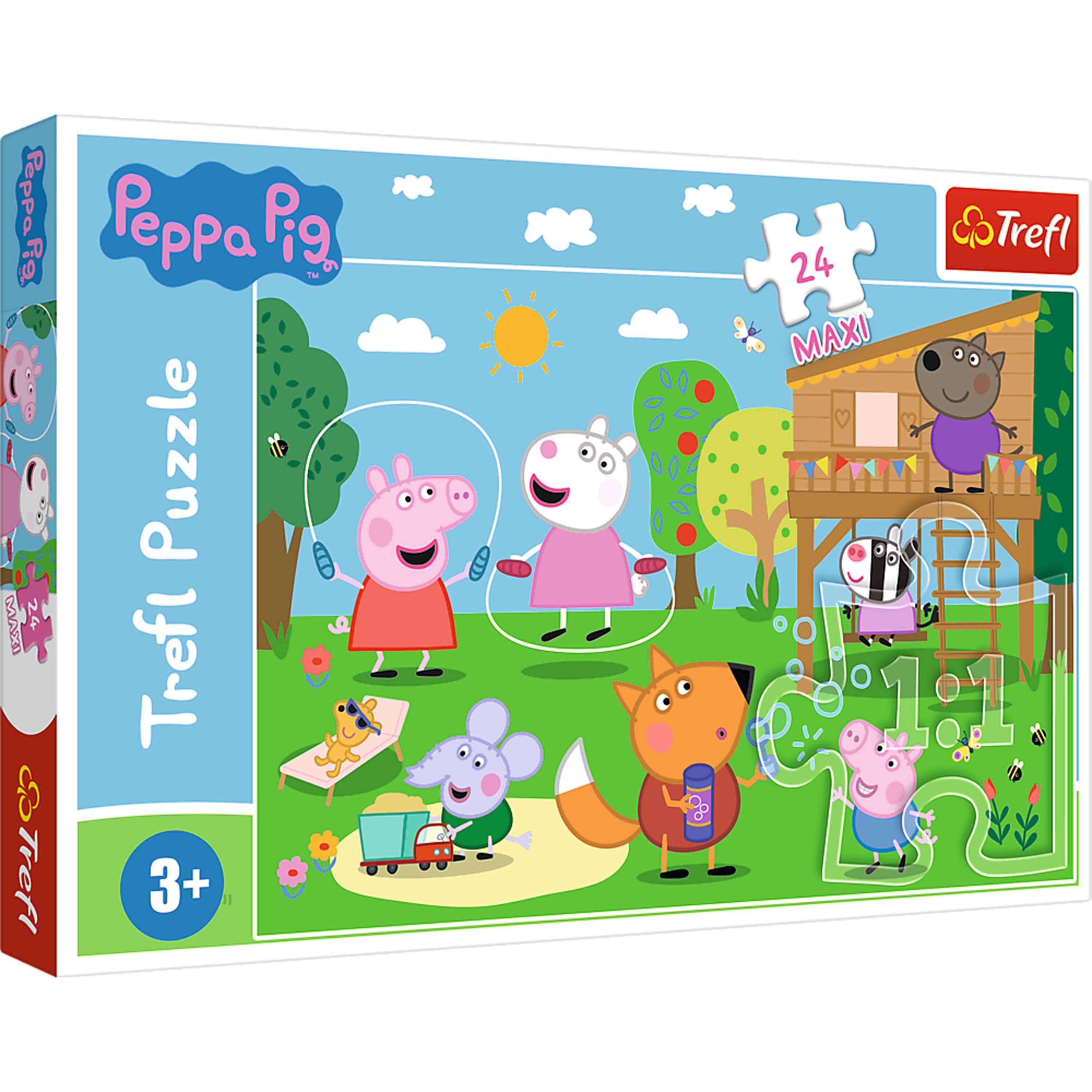 Trefl - Maxi 24 Piece Puzzle - Peppa Pig's Fun in the Grass Jigsaw Puzzle