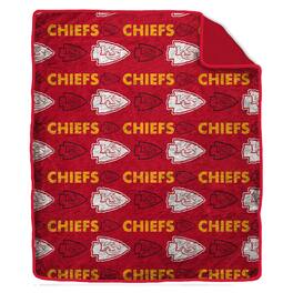 Pegasus - Kansas City Chiefs Tonal Wordmark 60" x 70" Faux Fur Blanket - Multicolor