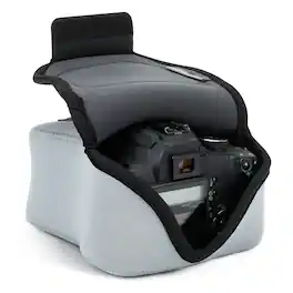 USA Gear - (Medium) Neoprene Camera Sleeve with Accessory Storage & Belt Loop - Gray