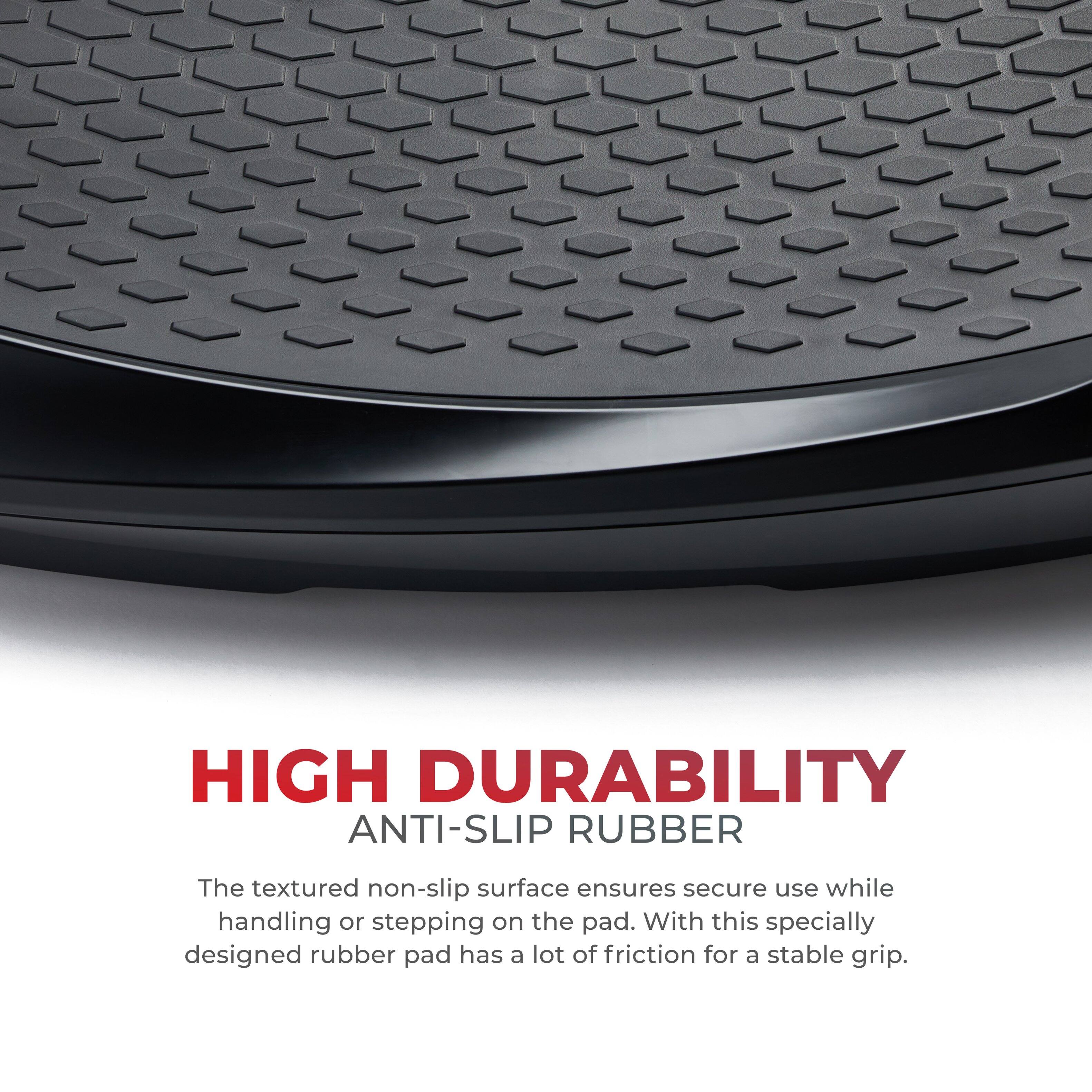 HIGH DURABILITY ANTI-SLIP RUBBER

The textured non-slip surface ensures secure use while handling or stepping on the pad. With this specially designed rubber pad has a lot of friction for a stable grip.