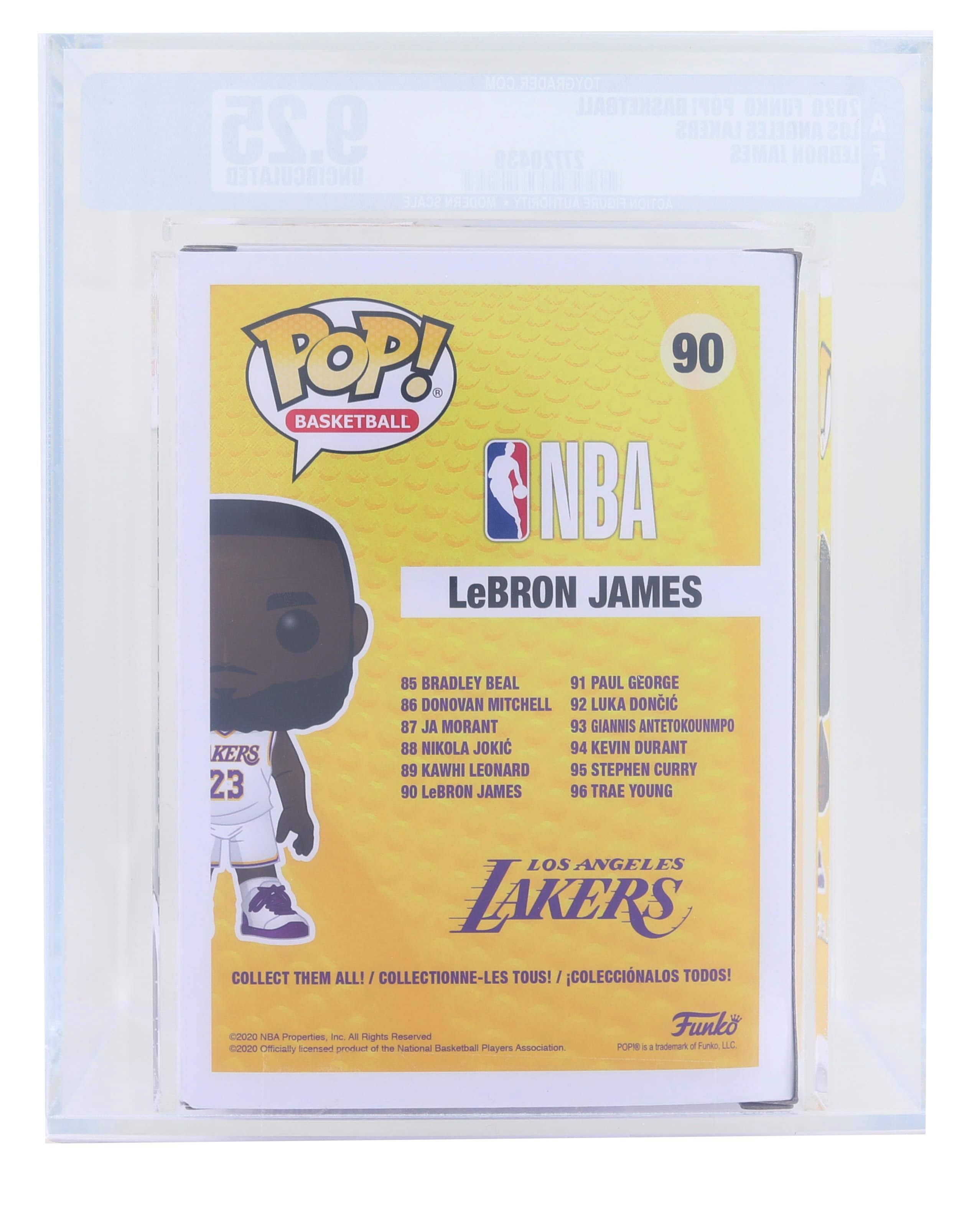 **NO TOYGRADER BASKETBALL 1909 FUNKO 2020 9.25 LAKERS ANGELES Las A 27720439 JAMES LEBRON UNCIBGUIATED A SCALE MODERN OTUA POURE AOTTON POP! 90 BASKETBALL NBA LeBRON JAMES KERS 23 85 BRADLEY BEAL 91 PAUL GEORGE 86 DONOVAN MITCHELL 92 LUKA DONIC 87 JA MORANT 93 GIANNIS ANTETOKOUNMPO 88 NIKOLA JOKIC 94 KEVIN DURANT 89 KAWHI LEONARD 95 STEPHEN CURRY 96 TRAE YOUNG LOS ANGELES LAKERS COLLECT THEM ALL! COLLECTIONNE-LES TOUS! COLECCIONALOS TODOS! COLLECT NHA Properties Inc Al Hights Reserved C2020 Officially licensed product of the National Basketball Players Association Funko POP! a trademark of Funko LLC**

---

**POP! BASKETBALL 90 NBA LEB