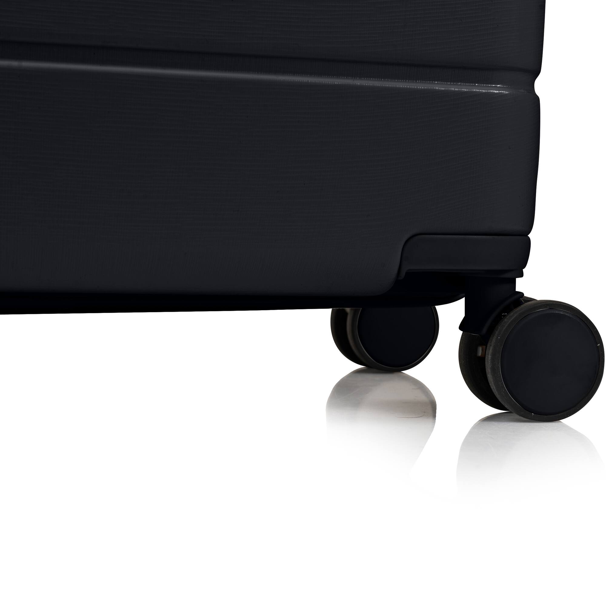 Alt View 1. Champs - Linen 3-Piece Hardside Luggage Set - Black.