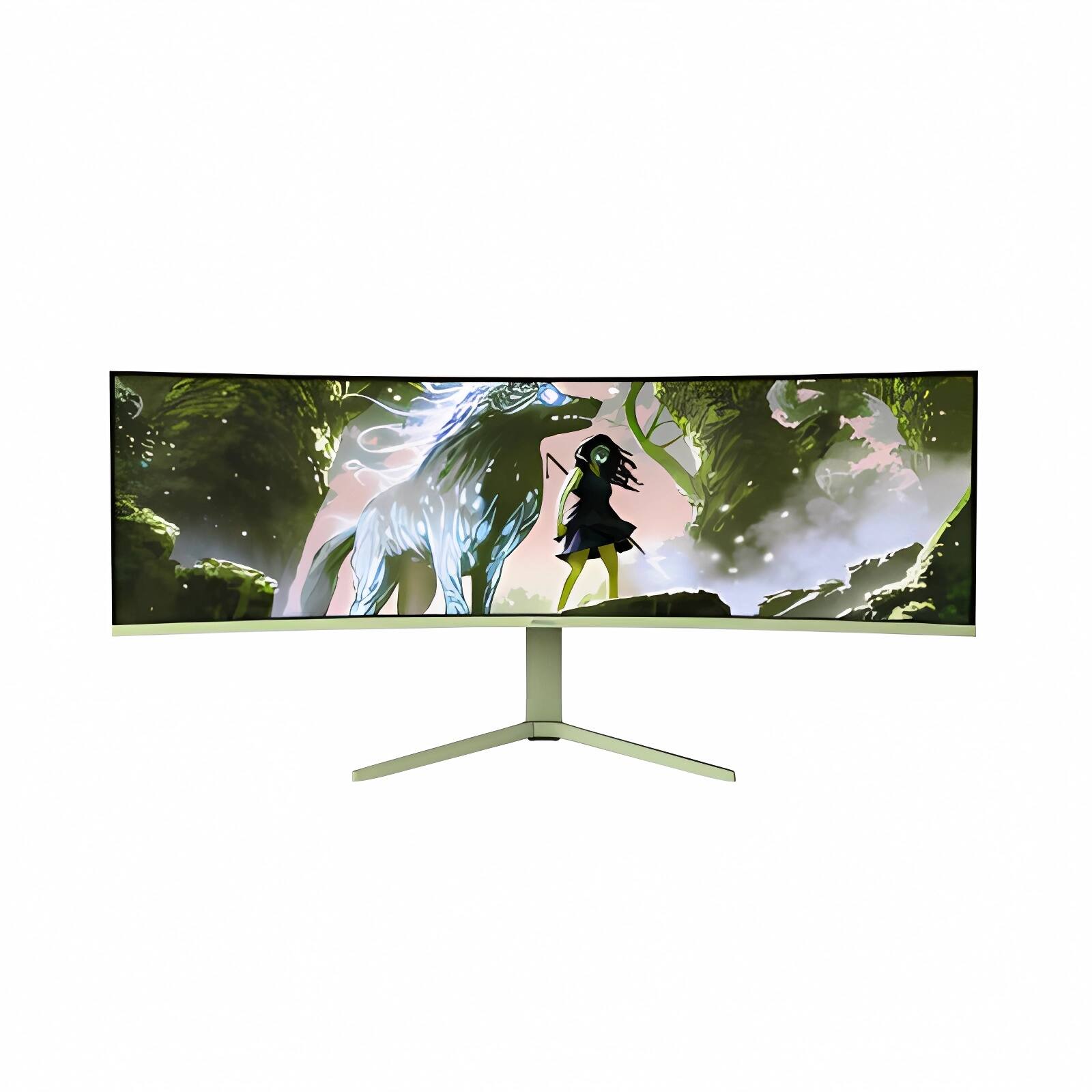 Alt View 2. Arozzi - Arozzi – Nova 49" Curved VA Dual QHD 165Hz Super Ultrawide Gaming Monitor – Forest Green - Forest Green.