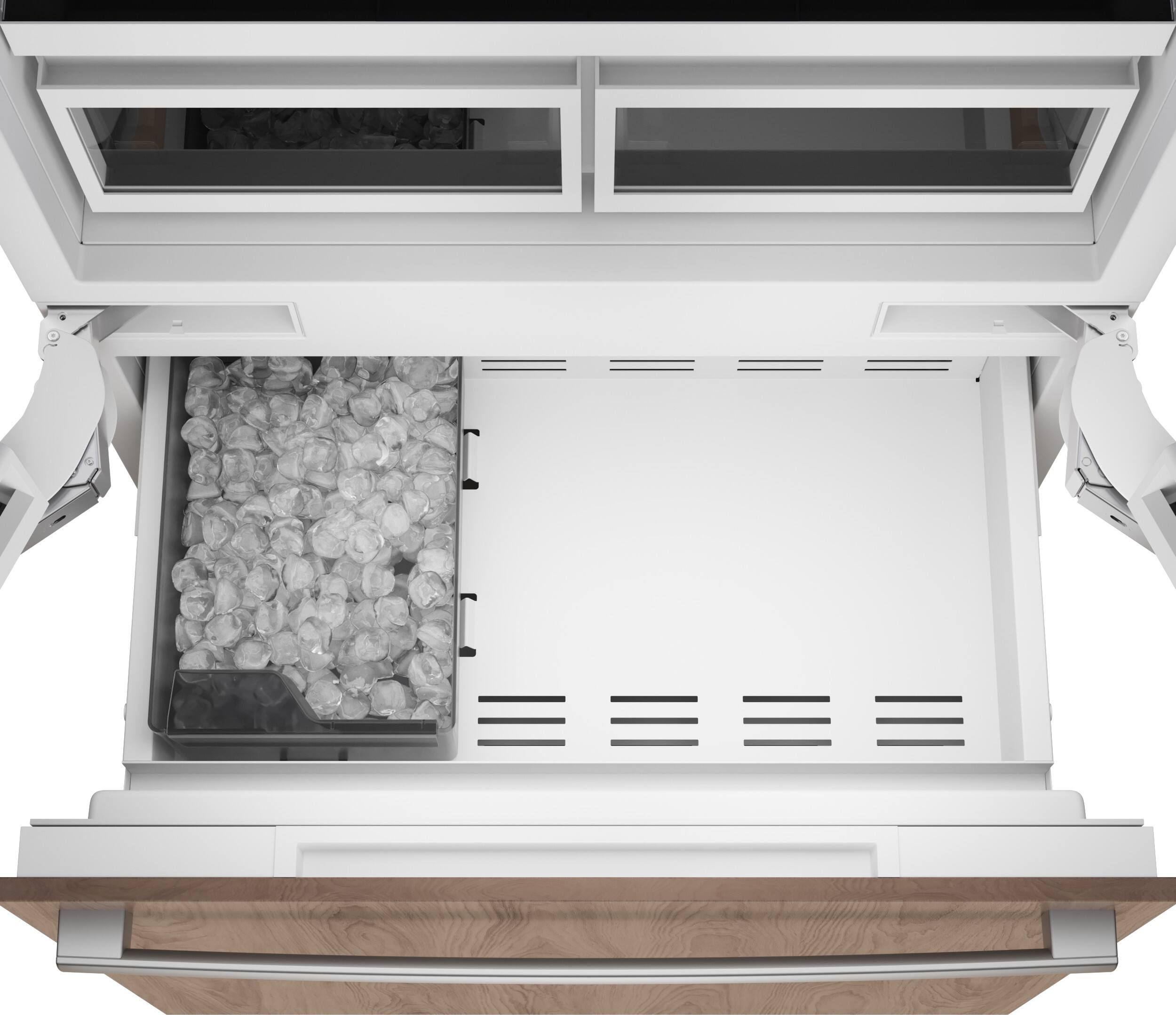 Alt View 13. Bosch - Benchmark Series 20.1 Cu. Ft. French Door Counter-Depth Smart Refrigerator - Custom Panel Ready.