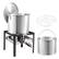 Front. VEVOR - 60 Qt Seafood Boiling Kit with Strainer, Outdoor Seafood Boil Pot and Basket, Cooking Set for Crawfish Lobster Boiling - Silver.