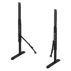 Front. ErgoAV - 37" to 77" Universal Tabletop TV Stand - Black.