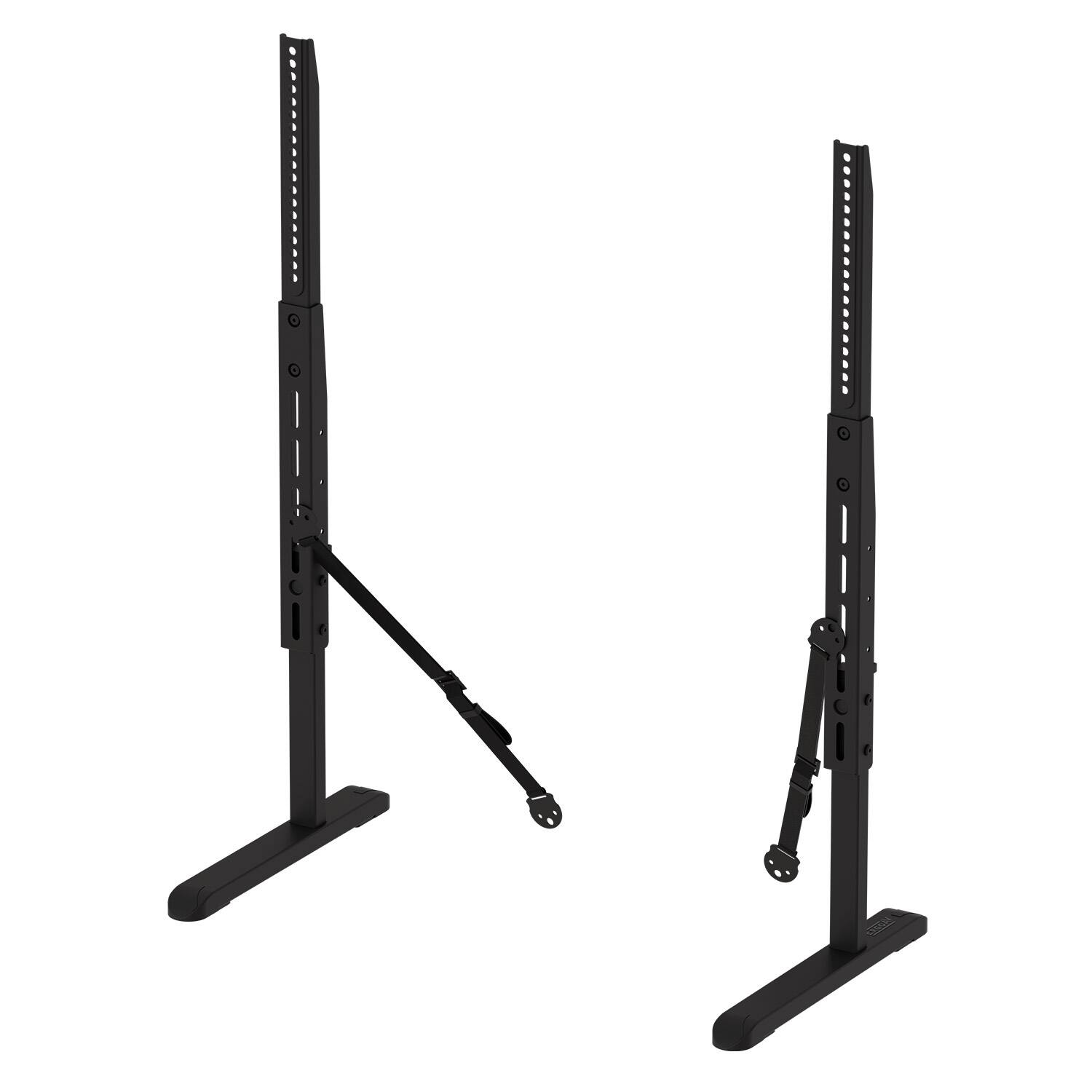 Front. ErgoAV - 37" to 77" Universal Tabletop TV Stand - Black.