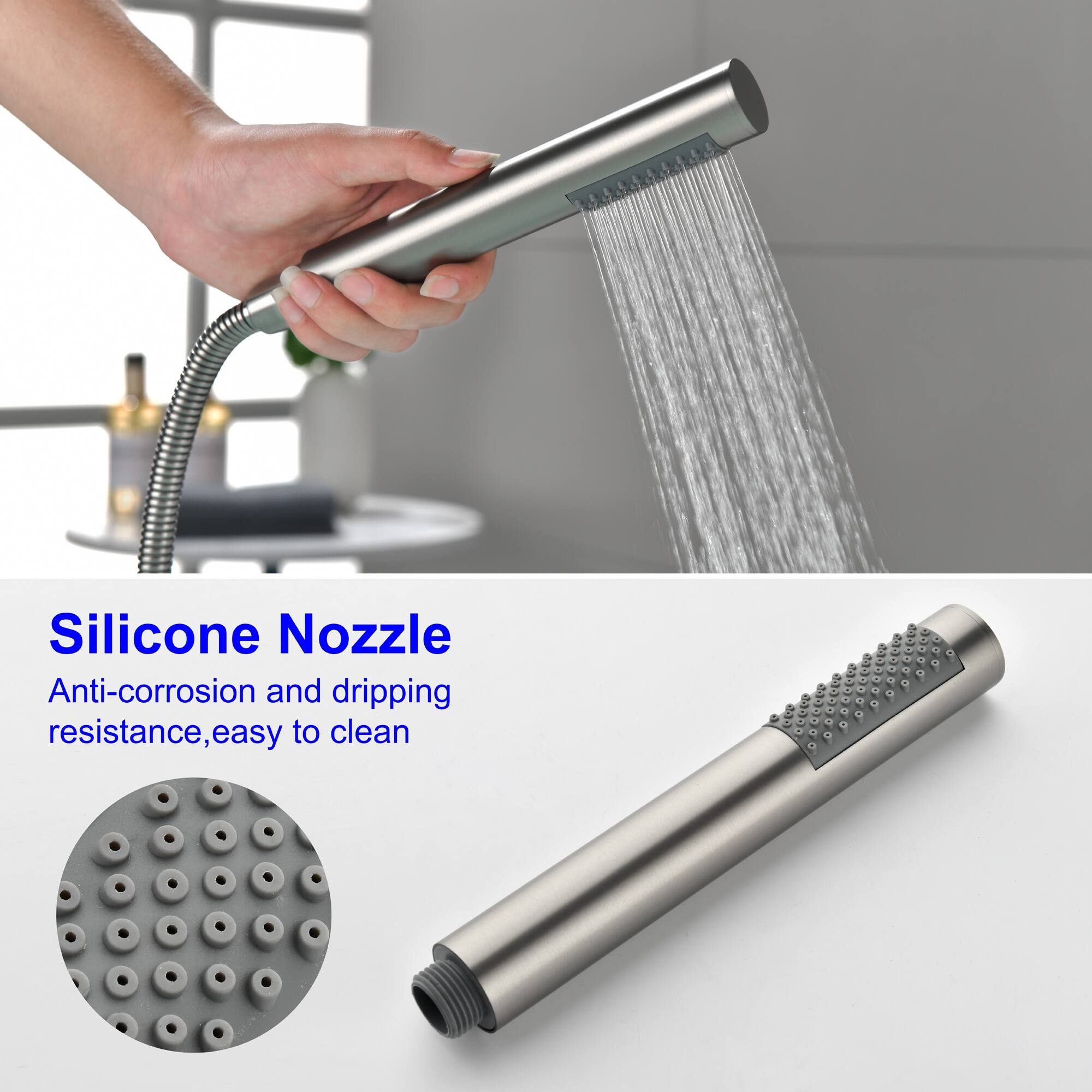 Silicone Nozzle  
Anti-corrosion and dripping resistance, easy to clean