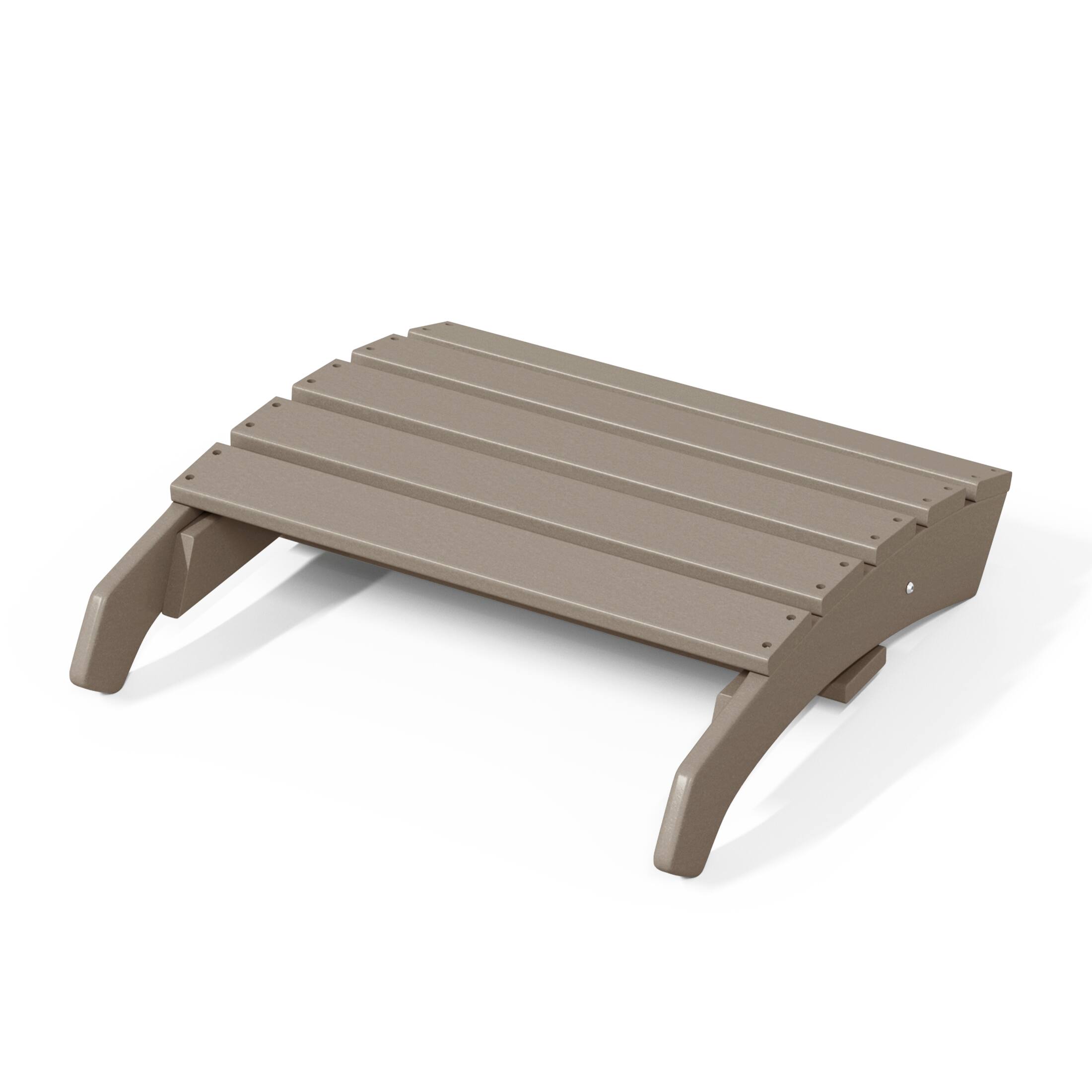 Alt View 4. WestinTrends - WestinTrends Dylan Outdoor Adirondack Chair With Ottoman 4-Piece Set - Weathered Wood.