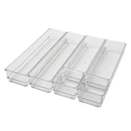 Martha Stewart - Miles Plastic Stacking Drawer Organizer Set of 6 - Clear