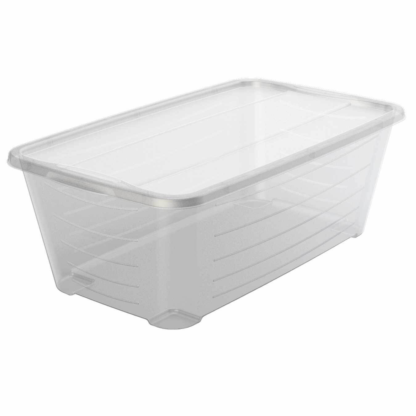 Alt View 2. Life Story - Life Story 6 Quart Rectangular Clear Plastic Protective Storage Shoe Box, 8 Pack.