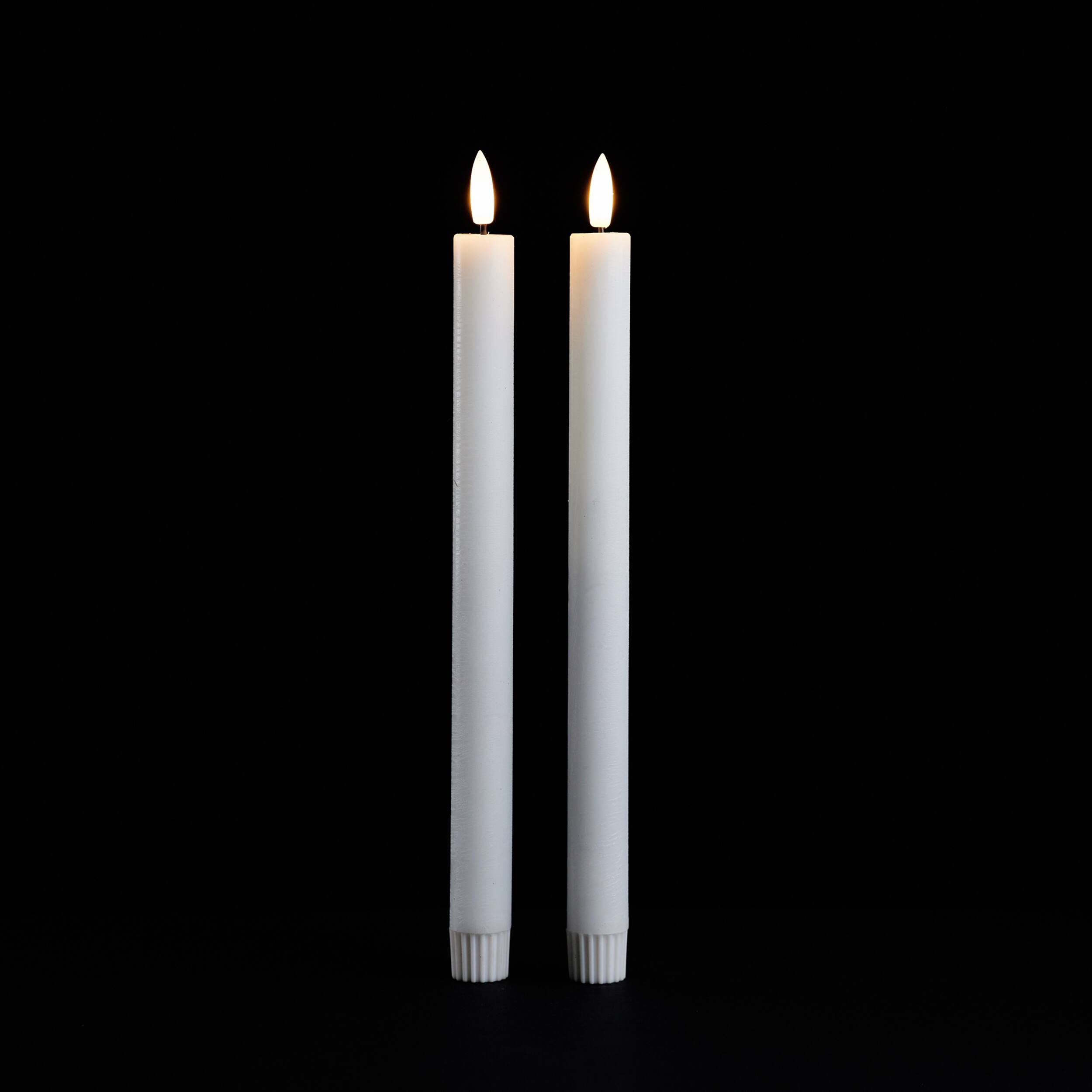 Alt View 4. BreeBe - FIA Wick White Taper Candle (Set of 2) - White.