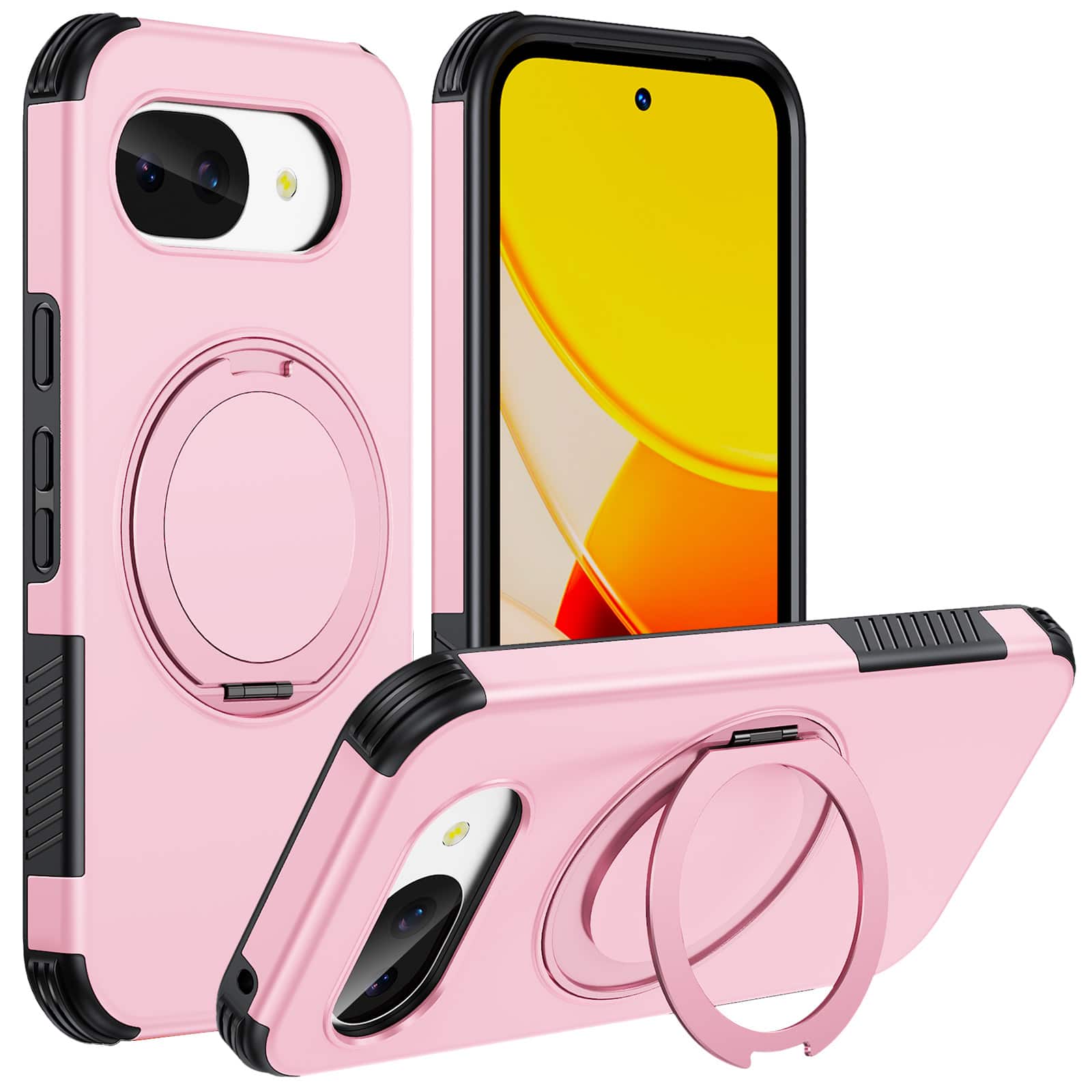 UUCOVER - Magnetic Case for Google Pixel 10A,Shockproof TPU+PC Case Rind Holder Stand Case Compatible with MagSafe Cover - Pink price history on PriceWatchPro