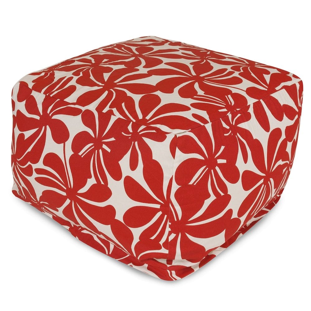 Majestic Home - Ottoman Pouf Plantation - Red