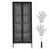Alt View 5. VEVOR - Display Cabinet with Glass Door, 66 in Tall 4-Tier Lighted Display Case with 3 Color Lights, Metal Storage Cabinet - Black.