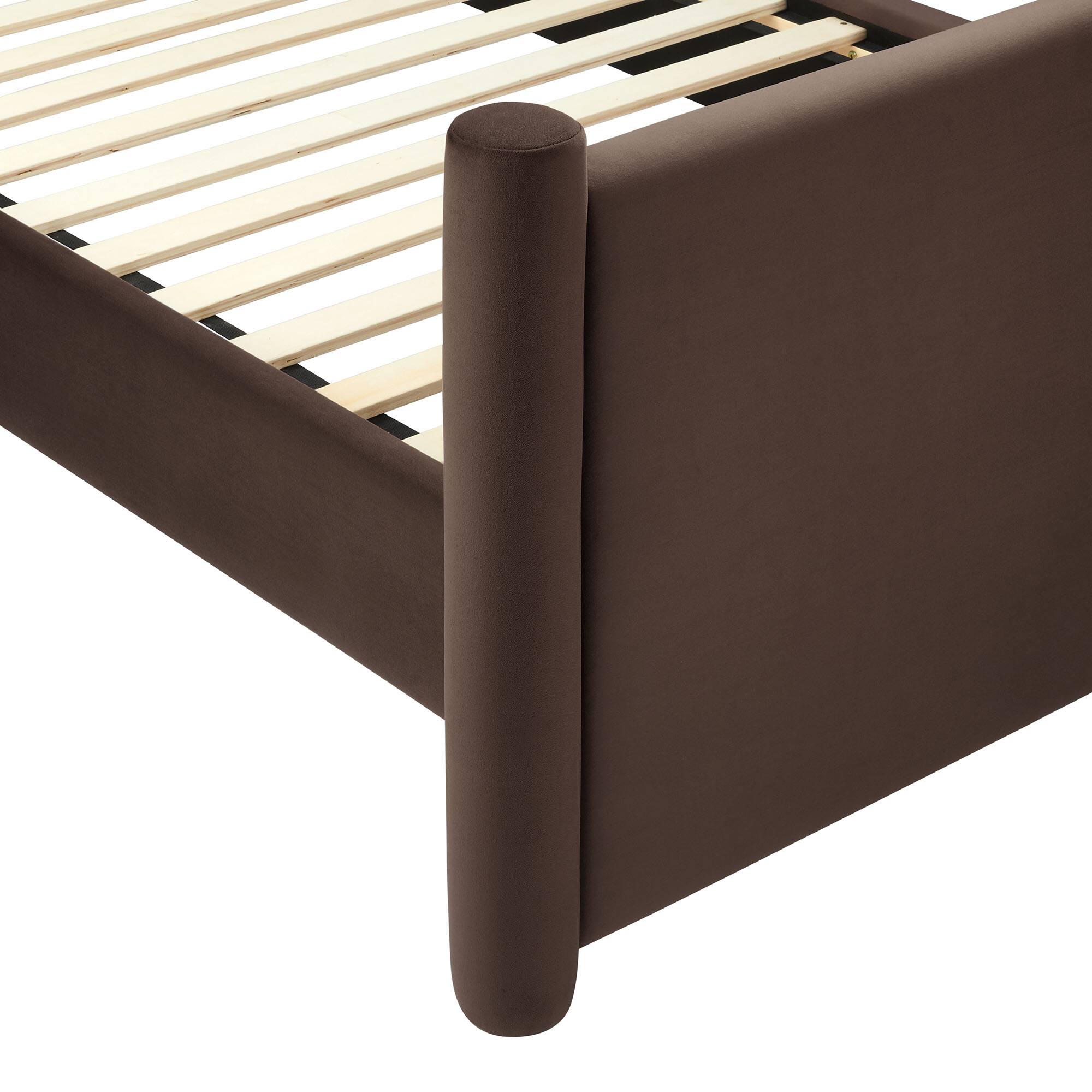 Alt View 4. Modway - Maven King Size Boucle Upholstered Platform Bed - Ivory.