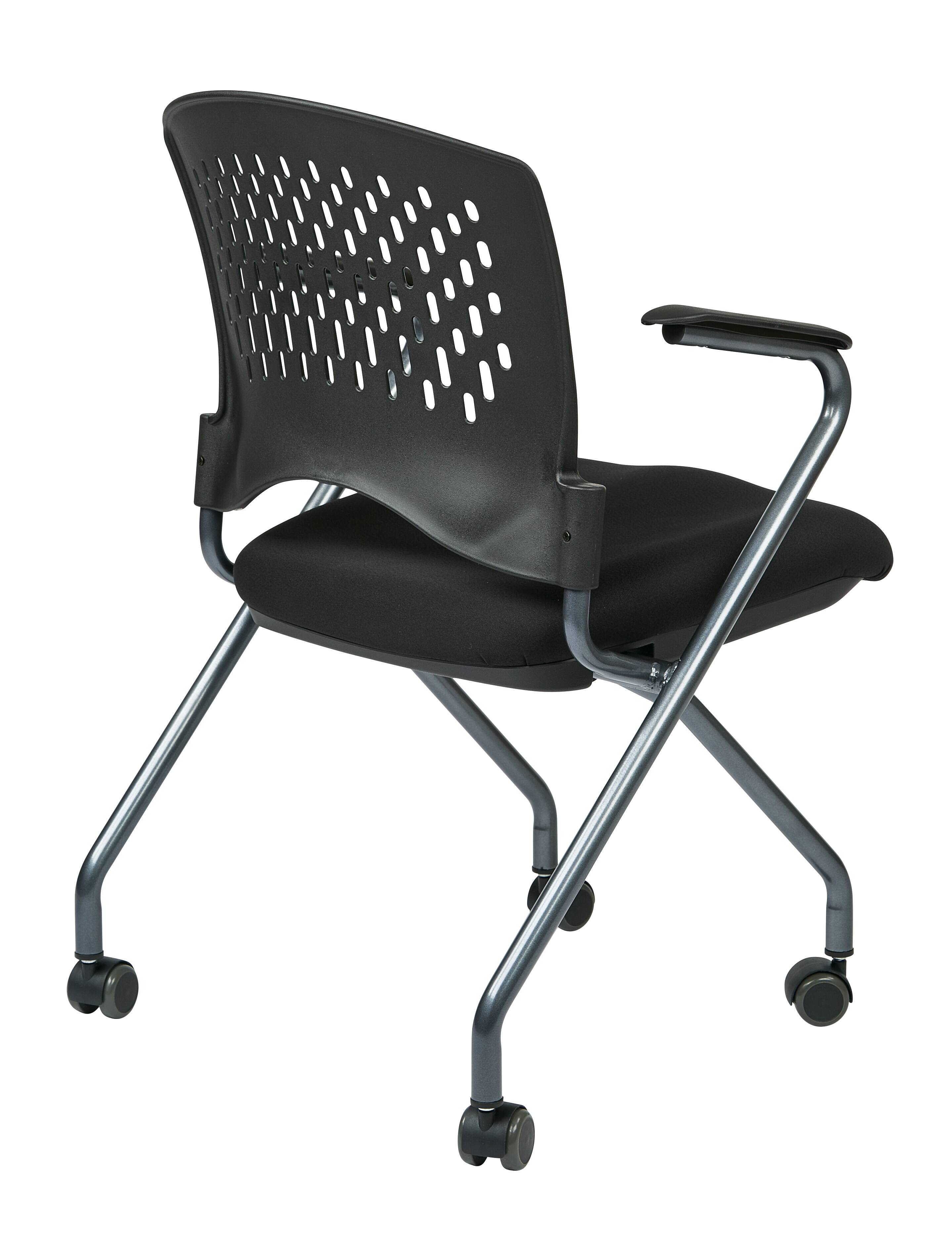 Back. Office Star Products - Soft-Flex Frame Folding/Nesting Office Visitor Chair - Coal.