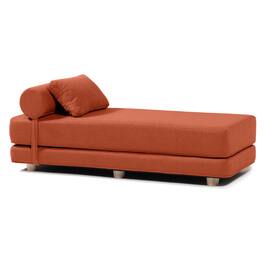 Jaxx - Avida Daybed Fold Out Queen Sleeper, Premium Boucle: - Terra Cotta