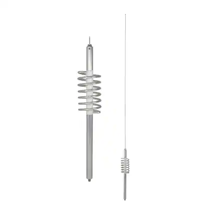Front. Tram - Tram Tbc-9 20,000-watt Big Cat Aluminum Cb Antenna With 51-1/4-in. Stainless Steel Whip And 9-in. Shaft - Silver.