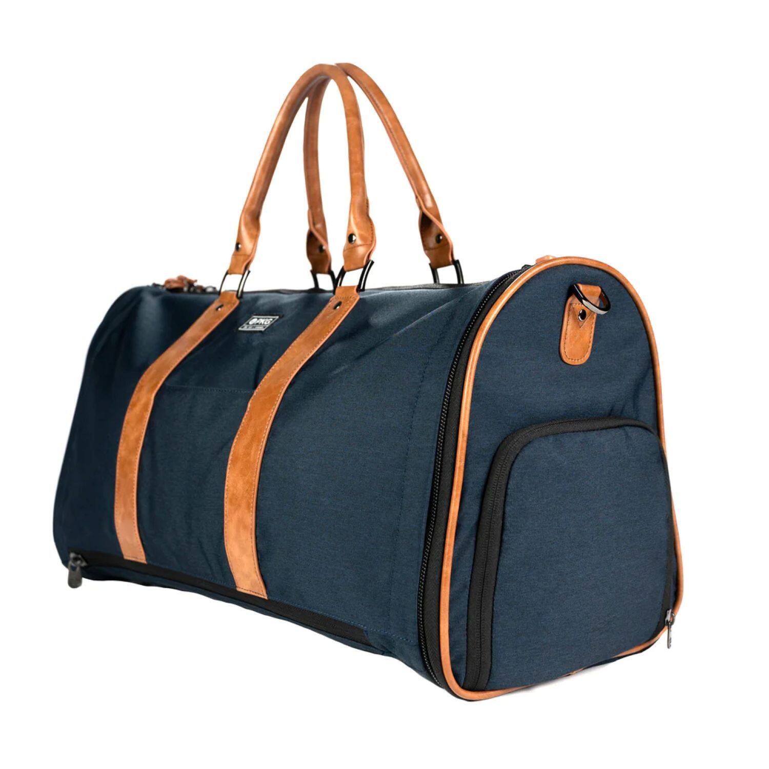 Angle. PKG - Rosedale Duffel Garment Bag - Navy.