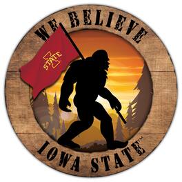 Fan Creations - Iowa State Cyclones 12'' We Believe Bigfoot Circle Sign - Multicolor