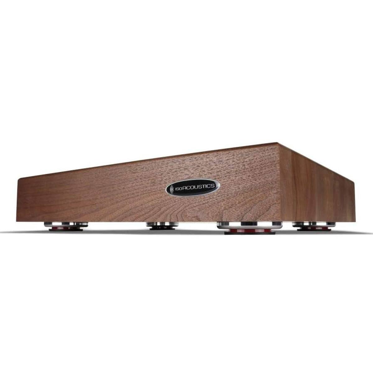 Front. IsoAcoustics - IsoAcoustics Delos 1815W2 18" x 15" x 3" Turntable Isolation Platform - Walnut.