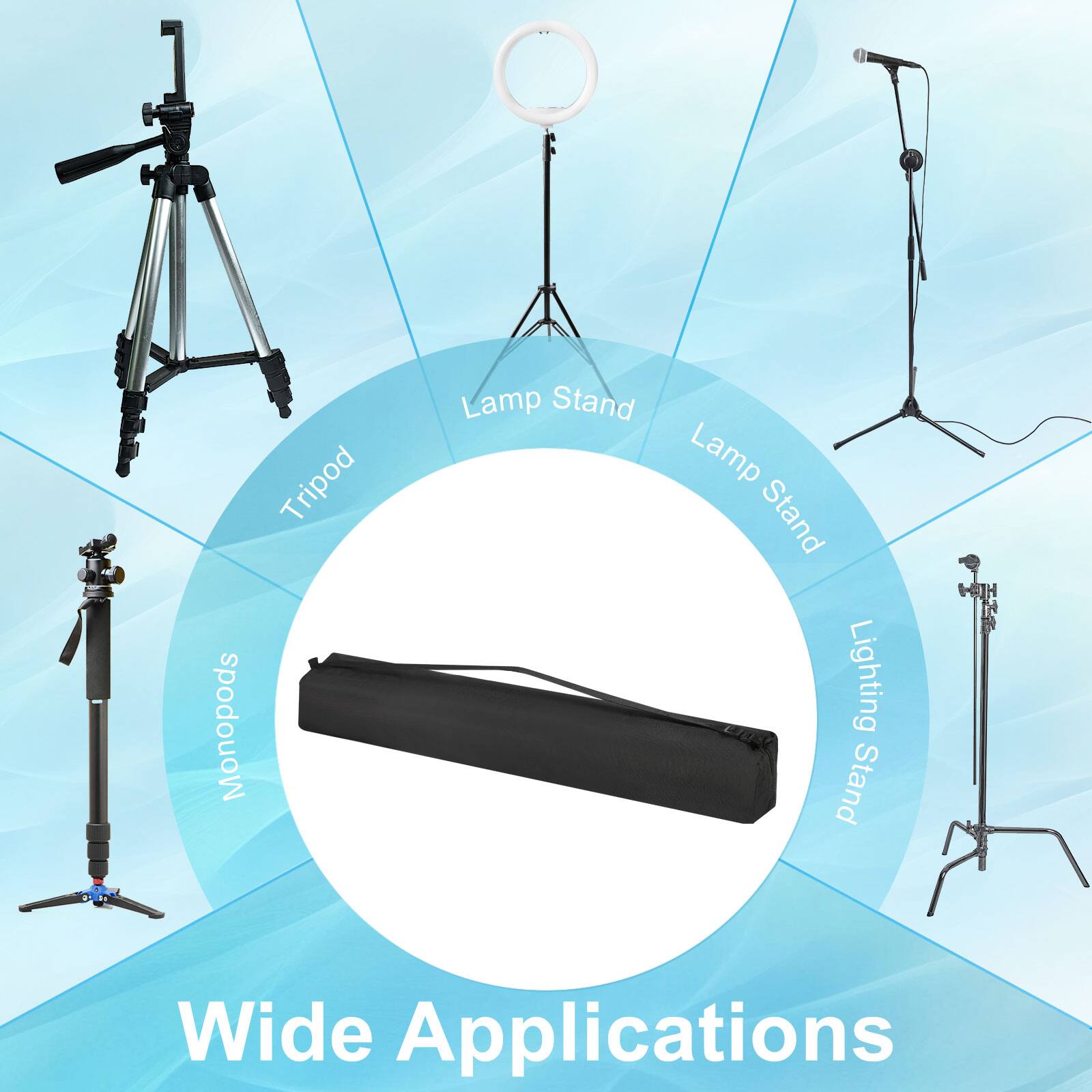 Tripod, Monopods, Lamp Stand, Lighting Stand, Wide Applications