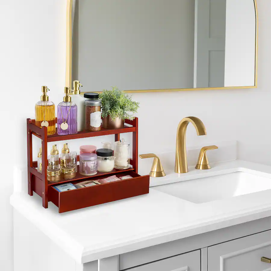 Sorbus 2 Tier Bamboo Kitchen Countertop Organizer ideal for storage and ...