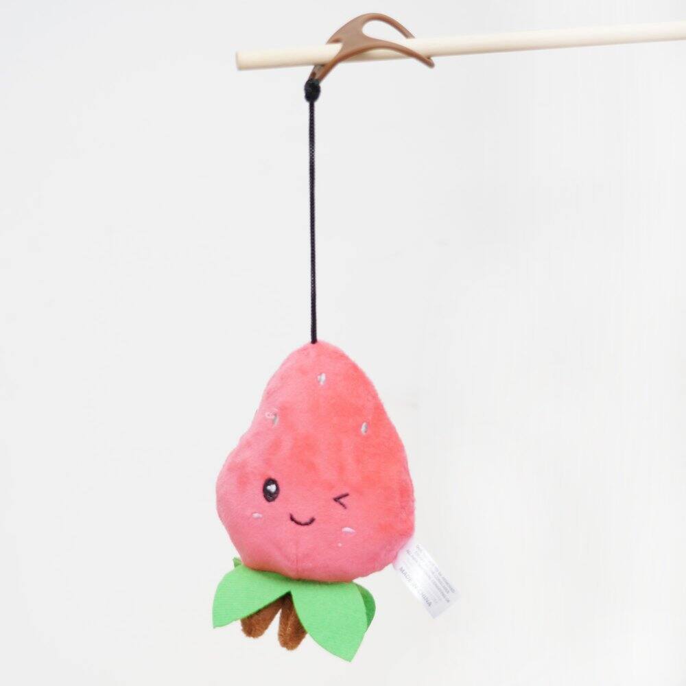 Angle. PetPals - PetPals Strawberry Interactive Cat Toy - Red.