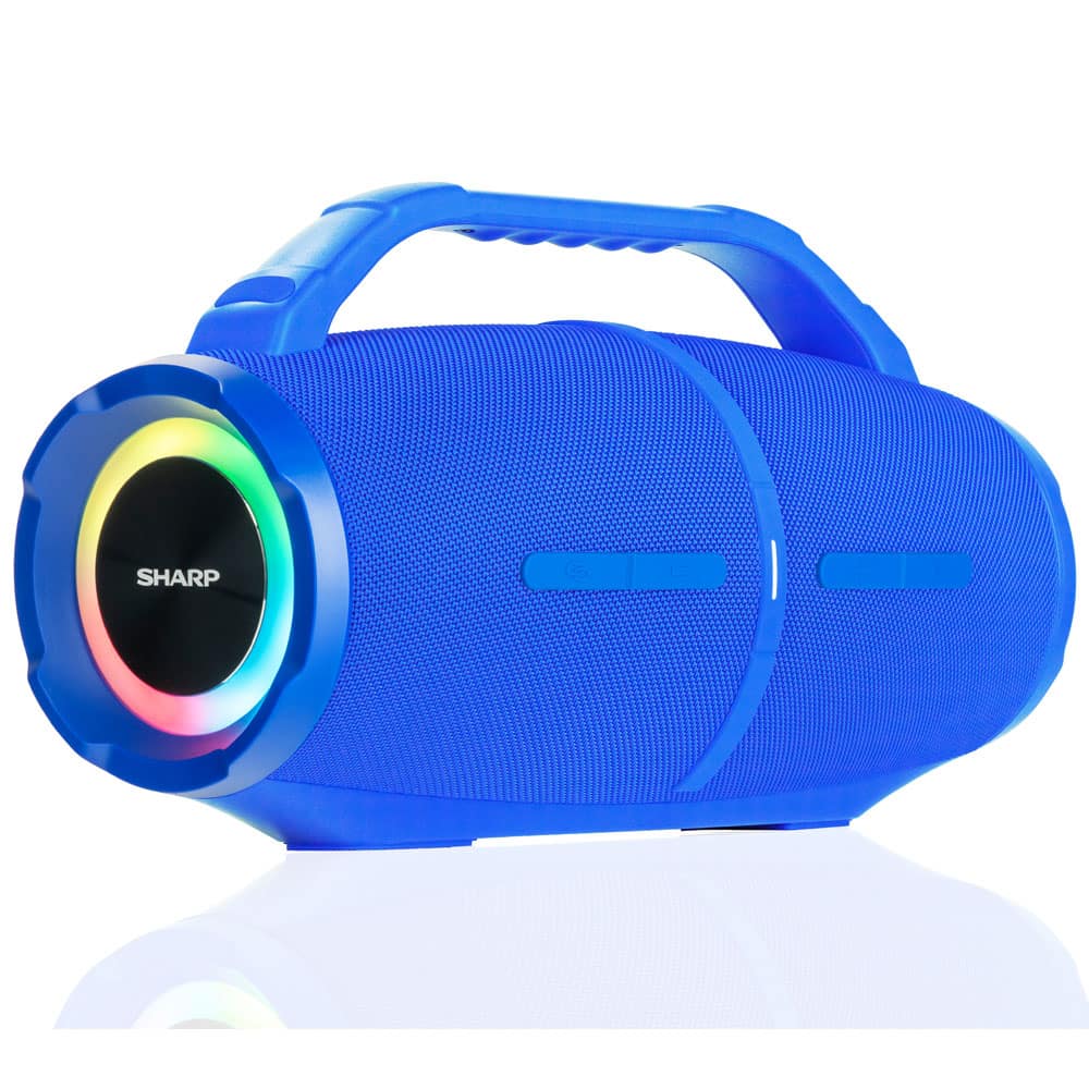 Sharp - 60 Watts Portable Bluetooth Boombox Speaker - Blue