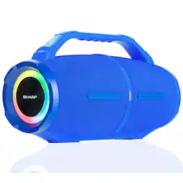 Sharp - 60 Watts Portable Bluetooth Boombox Speaker - Blue