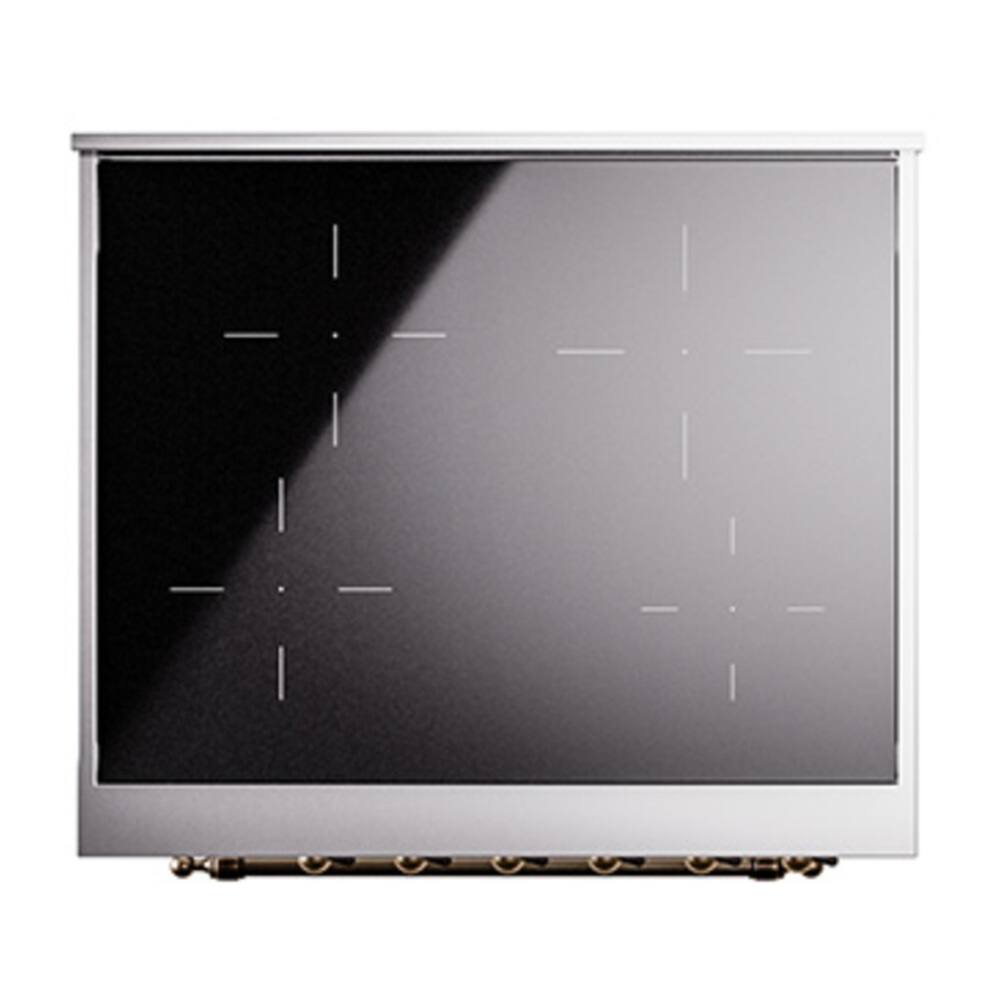 Alt View 8. ILVE - ILVE Nostalgie II 30 inch Induction Range with 4 Induction Elements (White) - White.