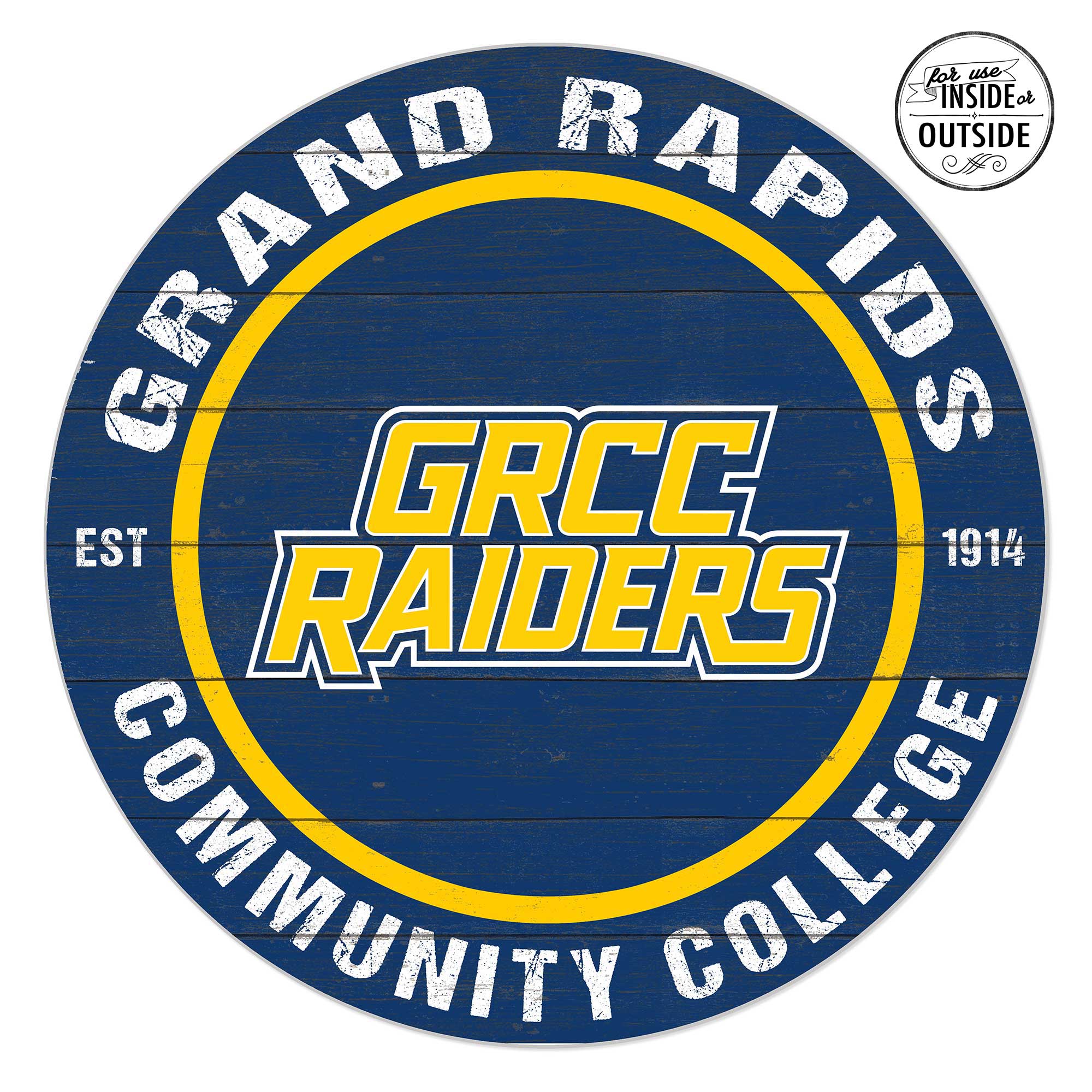 Grand Rapids Raiders 20'' x 20'' Indoor/Outdoor Circle Sign