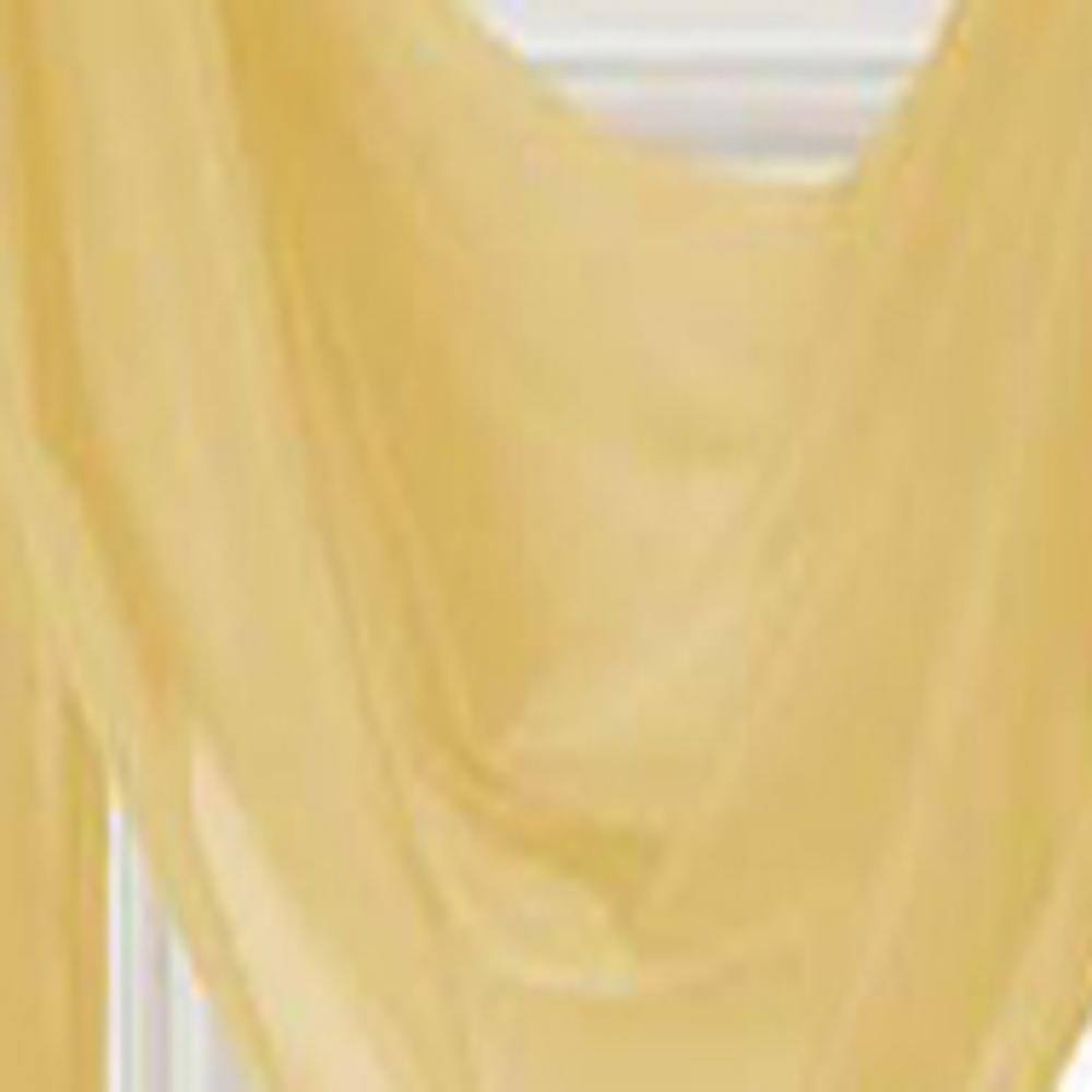 Front. RT Designers Collection - Elegant Gold Sheer Curtain Scarf Valance - 55 x 216 Inches - Gold.