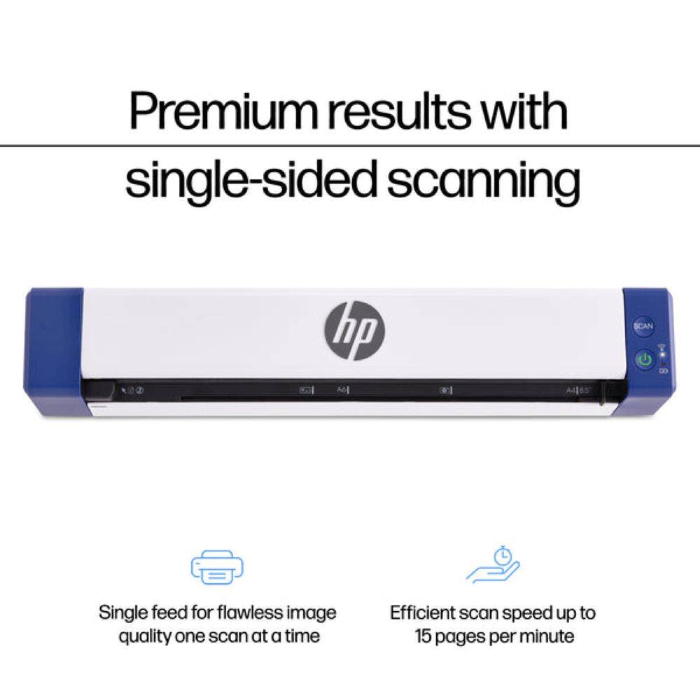 Premium results with single-sided scanning  
hp Ae SCAN  
Single feed for flawless image quality one scan at a time  
Efficient scan speed up to 15 pages per minute