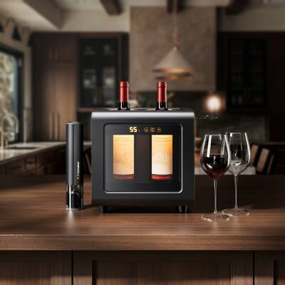 Ca'Lefort 3 in 1 Wine Chiller Set,2 Bottle Electric Cellar, Auto Ca'Lefort 3 in 1 Wine Chiller Set,2 Bottle Electric Cellar, Auto