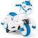 Front. Costway - Costway 12V Kids Ride on Unicorn Toy with Training Wheels Music One-button Start Horse Toy - Blue.