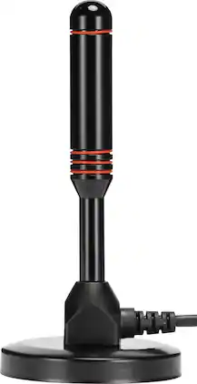 Core Innovations - Amplified Magnetic Indoor HDTV Antenna 50-Mile Range with 3G/4G LTE Filter - Black