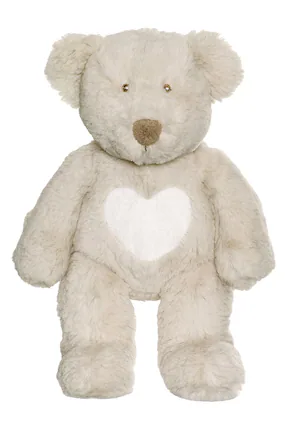 Front. TriAction Toys - Teddykompaniet Teddy Cream Medium Plush Bear - Grey.
