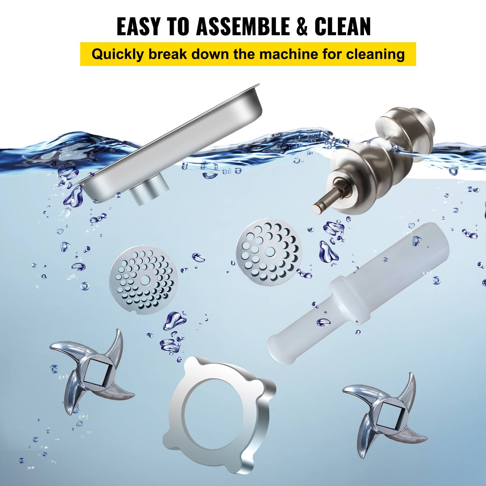 EASY TO ASSEMBLE & CLEAN
Quickly break down the machine for cleaning