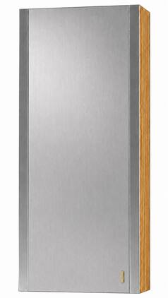 AGA - 18W x 48H x 13D Upper Cabinet - LH - Oak - Stainless Steel