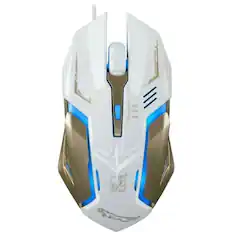 Front. Sanoxy - Sanoxy Gaming Mouse 4 Button USB Wired LED Breathing Fire Button 1600 DPI Laptop PC (WHITE) - White.