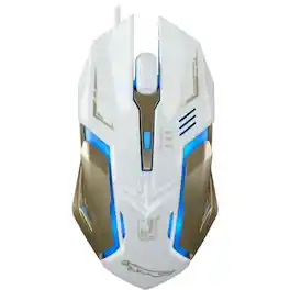 Sanoxy - Gaming Mouse 4 Button USB Wired LED Breathing Fire Button 1600 DPI Laptop PC - Wired - White