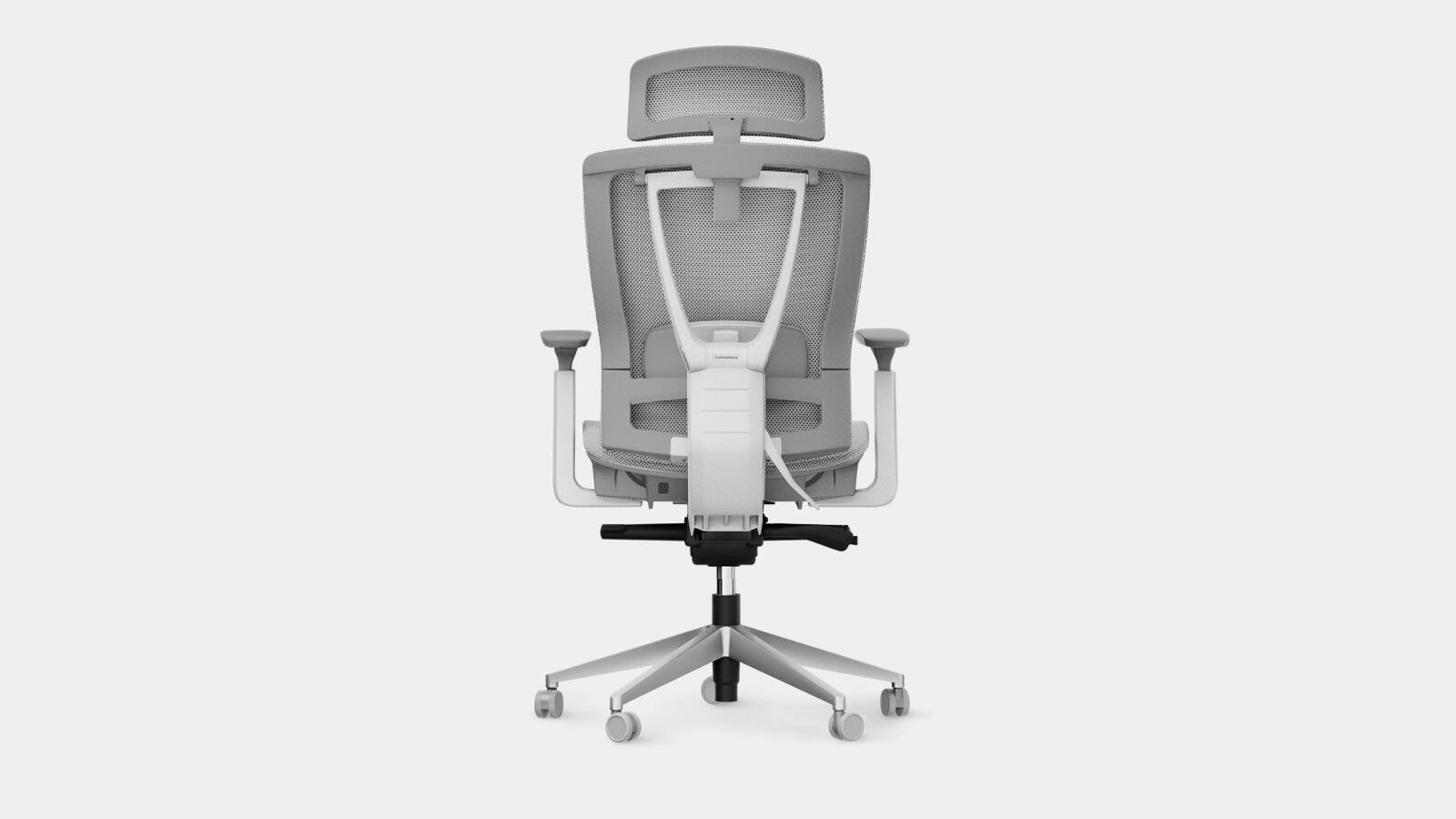 Angle. Autonomous - ErgoChair Pro Office Chair Lumbar Support Mesh - Cool Gray.