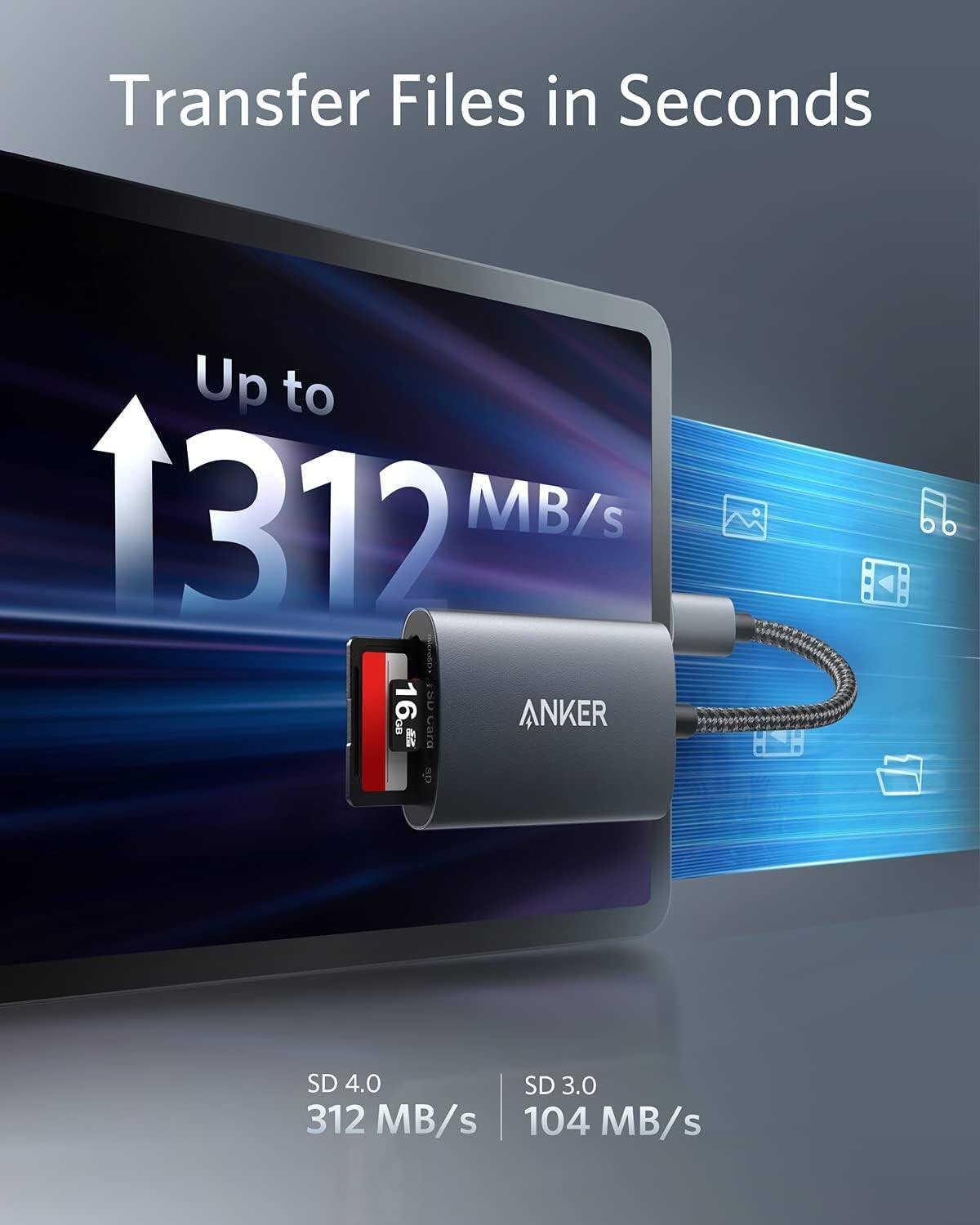 Transfer Files in Seconds

Up to 1312 MB/s

SD 4.0
312 MB/s

SD 3.0
104 MB/s