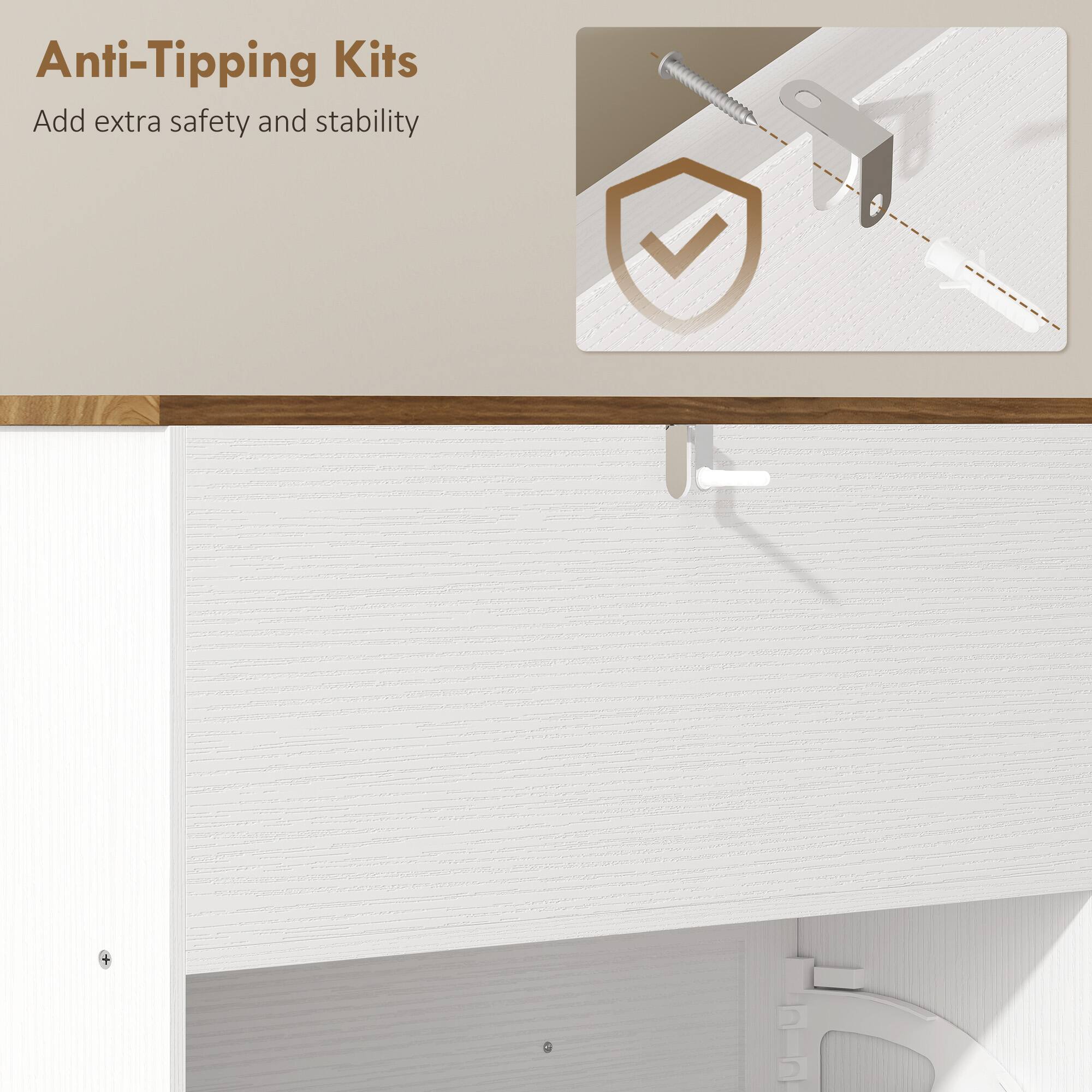Anti-Tipping Kits  
Add extra safety and stability