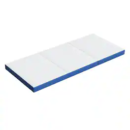 Glintex - 4-Inch Single Tri-Fold Memory Foam Mattress, Portable Folding Bed, Medium Firm, Washable Cover, CertiPUR-US Certified - White
