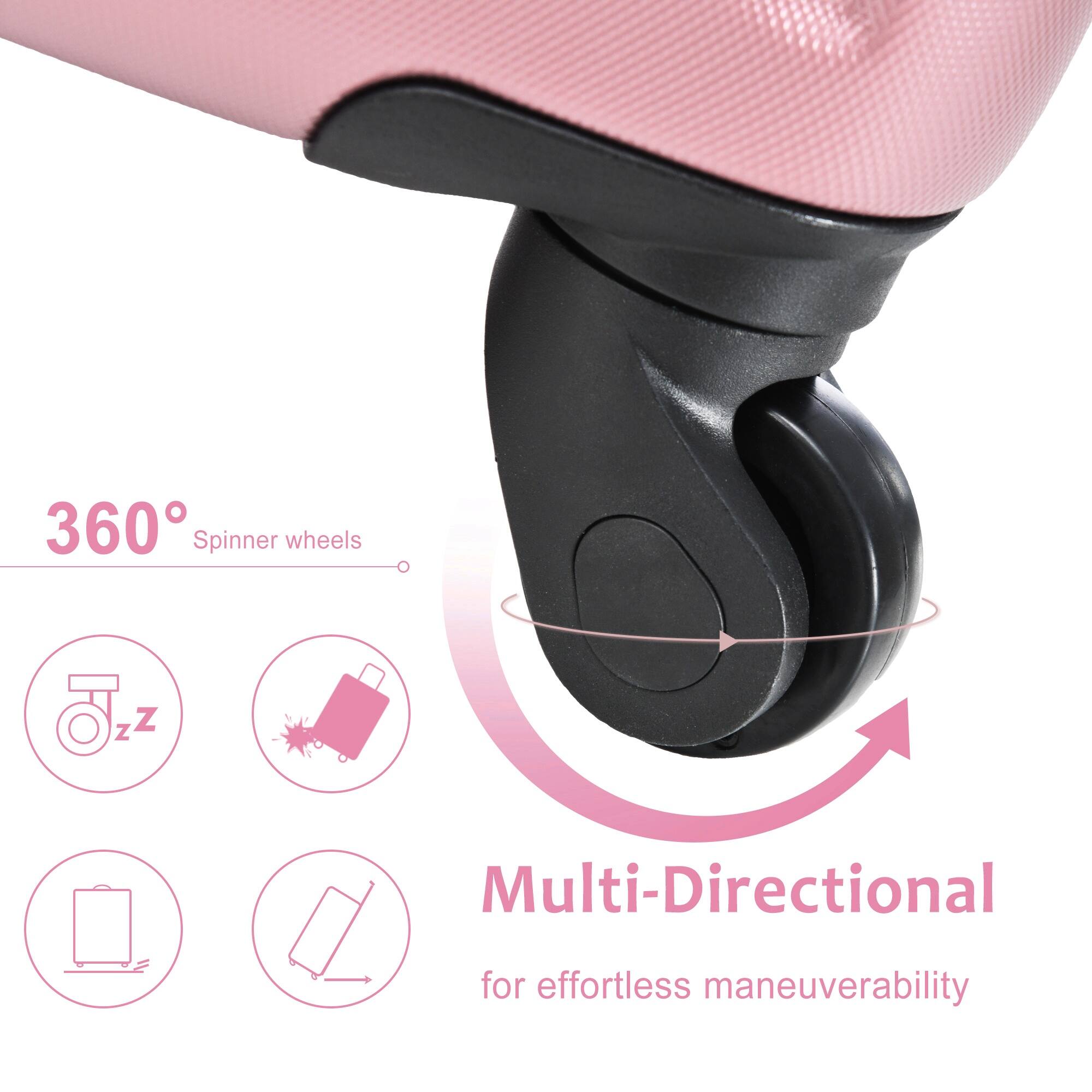360° Spinner wheels

Multi-Directional for effortless maneuverability
