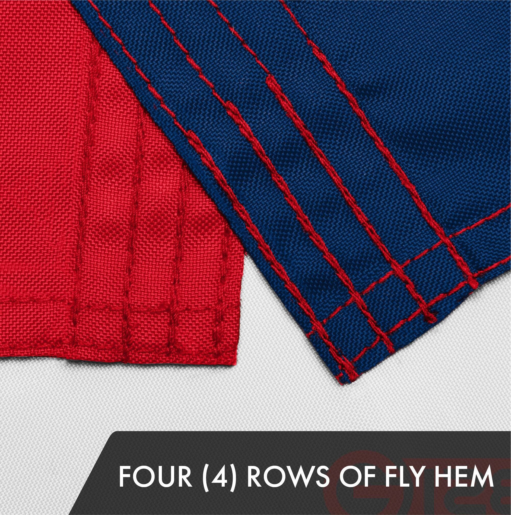 FOUR (4) ROWS OF FLY HEM